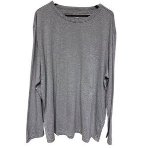 Quince Men's Shirt Cotton Modal Long Sleeve Tee Heather Grey Crew Neck Size XXL